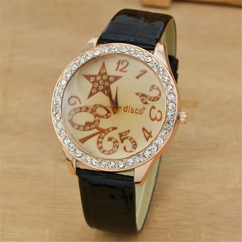 Оптовая продажа шикарные часы со стразами и кристаллами звездами женские модные