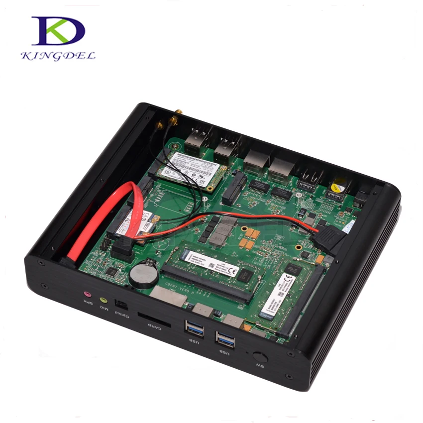 Лидер продаж безвентиляторный мини-ПК Broadwell Intel Core i7 5500u Windows 10 Mini-ITX настольный