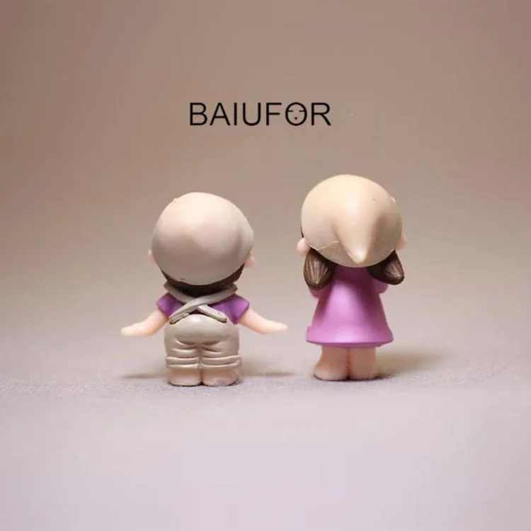 BAIUFOR Lover мультфильм пара фигурок шляпа для мальчиков и девочек Мини Сад