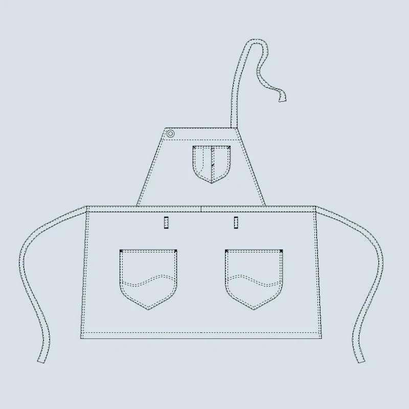 Фартук с логотипом на заказ Скандинавская мода хлеб кухня чай кофе магазин