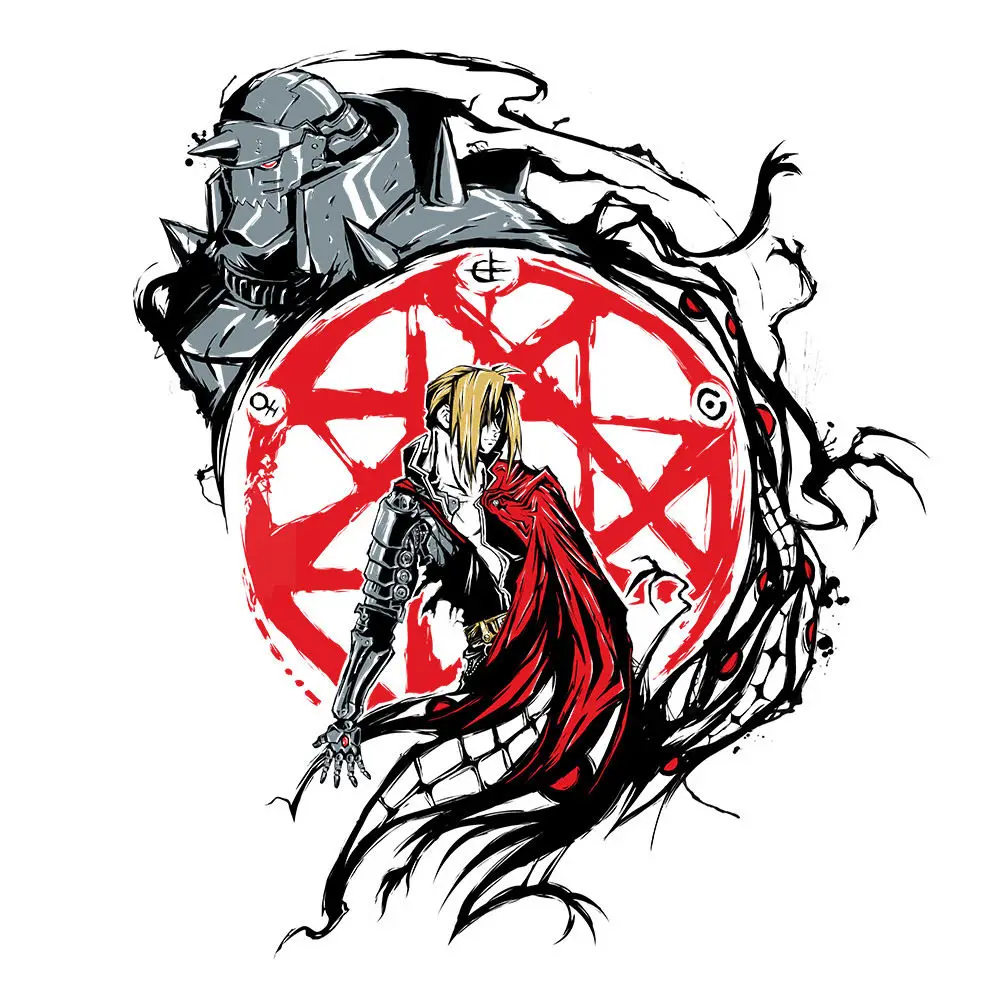 Стальной круг унисекс футболка | Для косплейного костюма Алхимик Ботинки в стиле