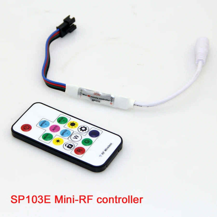 1 шт. SP103E DC5V/12v WS2801 WS2812B DC12V 2811 Мини цифровой RGB LED контроллер полосы 14Key RF