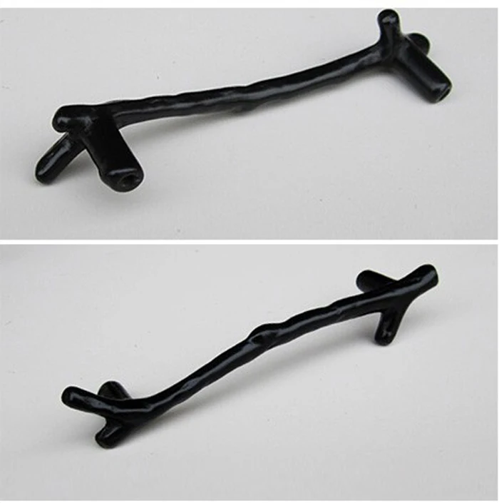 2 шт. 96 мм черная витая дверная ручка для шкафа кухонные шкафы Тянет ящик ветки