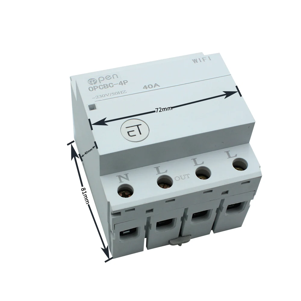 4P 40A Din Rail WIFI Smart Switch дистанционное управление через приложение eWeLink для умного