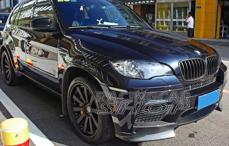 АК Стиль Настоящее углеродное волокно передний спойлер сплиттер для BMW E70 E71 X5M X6M