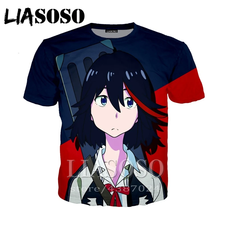 LIASOSO аниме Kill La 3d Футболка с принтом для мужчин и женщин Повседневная Harajuku