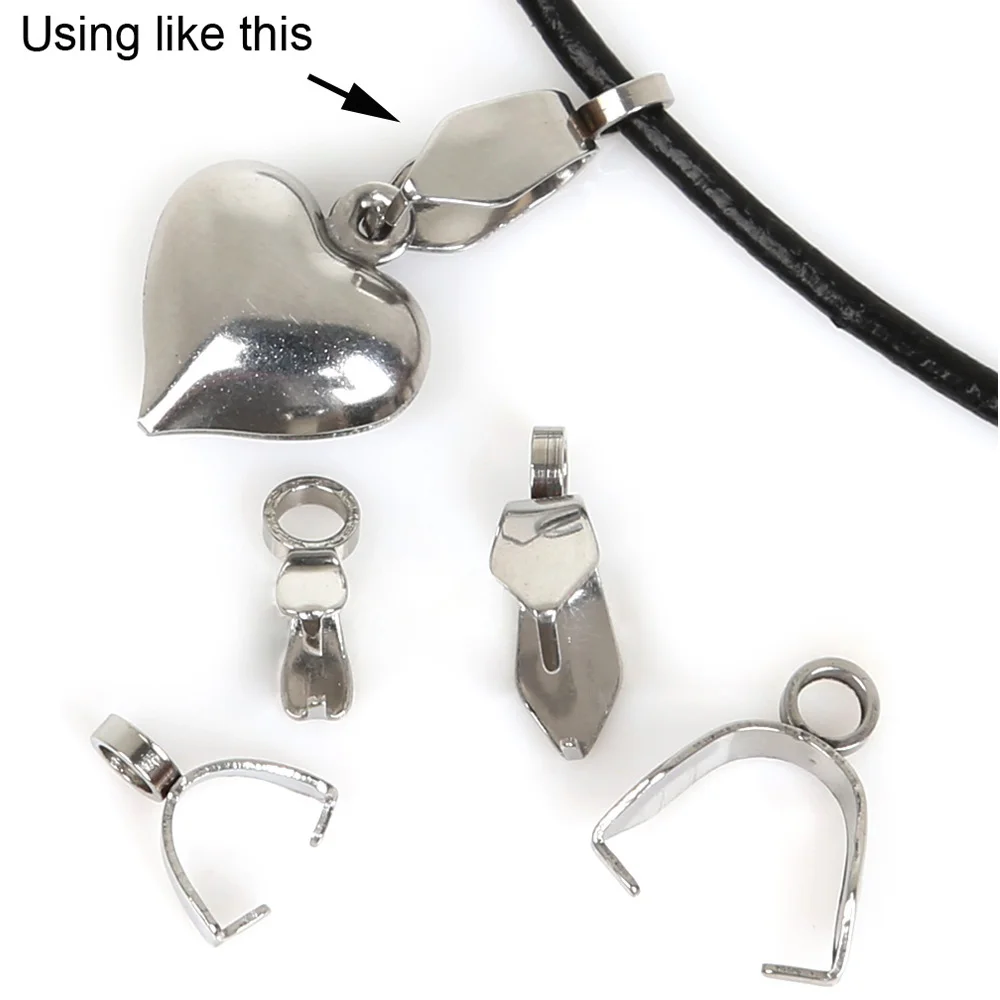 Застежки для подвесок из нержавеющей стали 20 шт./лот зажимы крючки (Размер: 2 5x7x9 мм