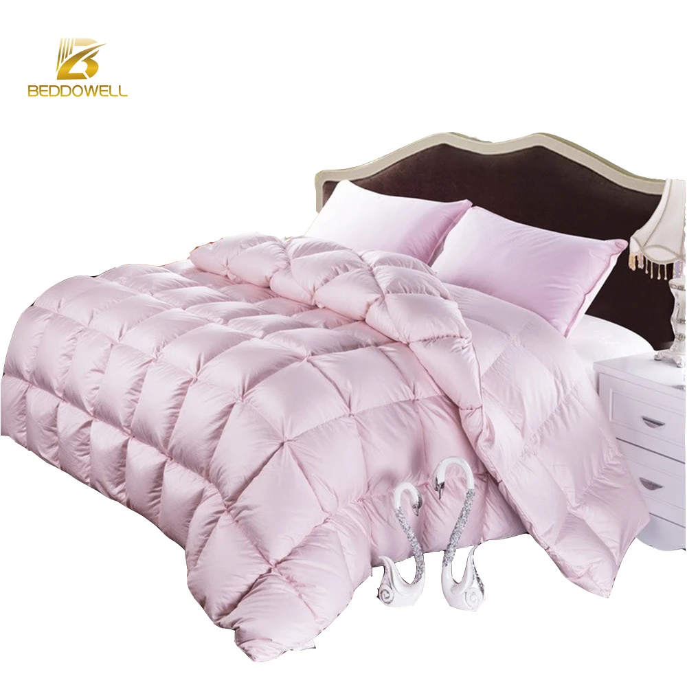 Одеяло на белом гусином пуху во французском стиле зимнее одеяло розового и