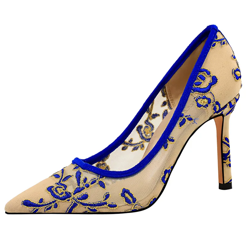 2019 г. сетчатые женские туфли лодочки на полой шпильке свадебные высоком тонком