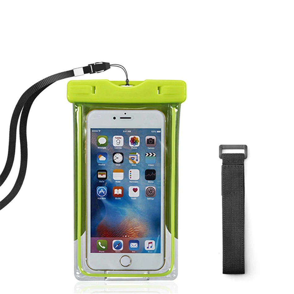 Green Водонепроницаемый чехол для Sumsung iPhone huawei Honor Xiaomi Redmi, водонепроницаемая сумка, чехол, чехол для сухой камеры, водонепроницаемый чехол для телефона - Цвет: Green