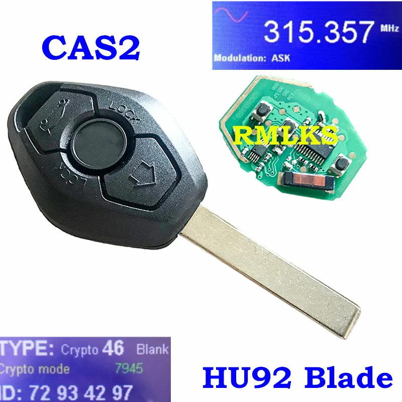Пульт дистанционного управления для BMW CAS2 3 5 серии E46 E60 E83 E53 E36 E38 E39 HU92 HU58 Blade 315LP МГц