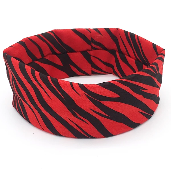 Хлопковые эластичные повязки на голову с принтом зебры спортивные для волос