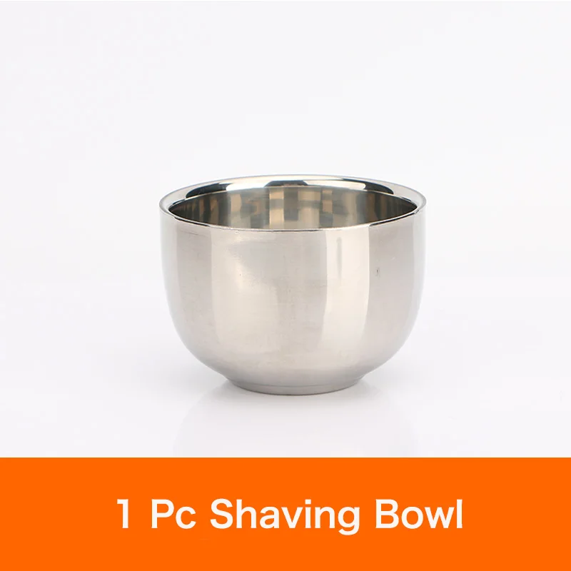 1 Pc Shaving Bowl HAWARD бритвы 2 шт. Для мужчин лица щетка для лицапомазок подарок бритья комплект, Нержавеющая сталь бритья чаша с помазок - Цвет: 1 Pc Shaving Bowl
