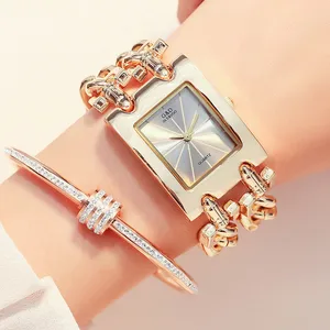 Часы наручные G  D женские кварцевые, золотистые оригинальные подарочные, с желейным ремешком