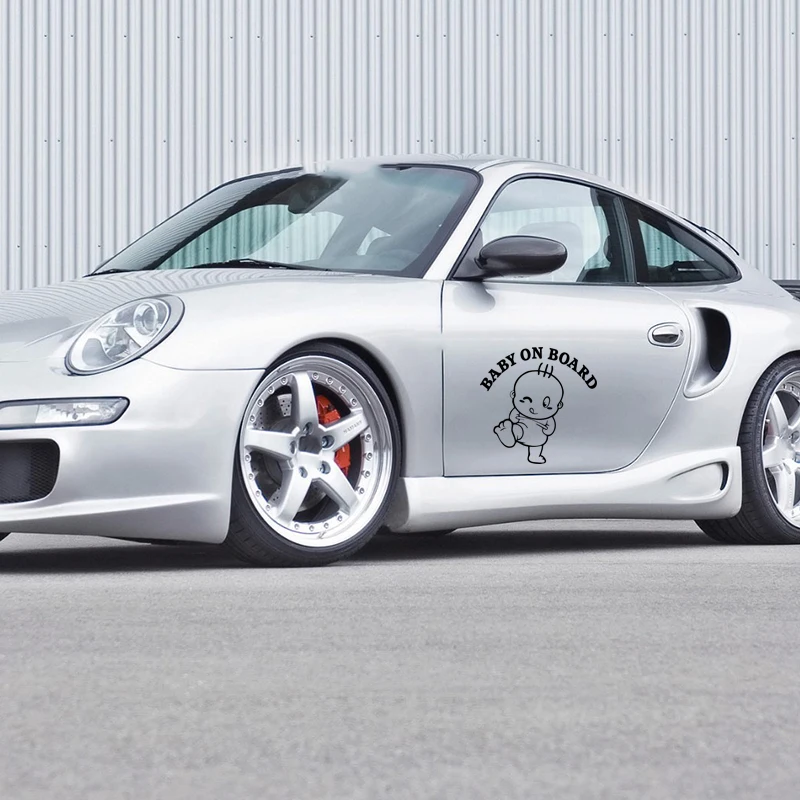 Модные креативные Детские On Board с симпатичными машинками наклейки для автомобиля