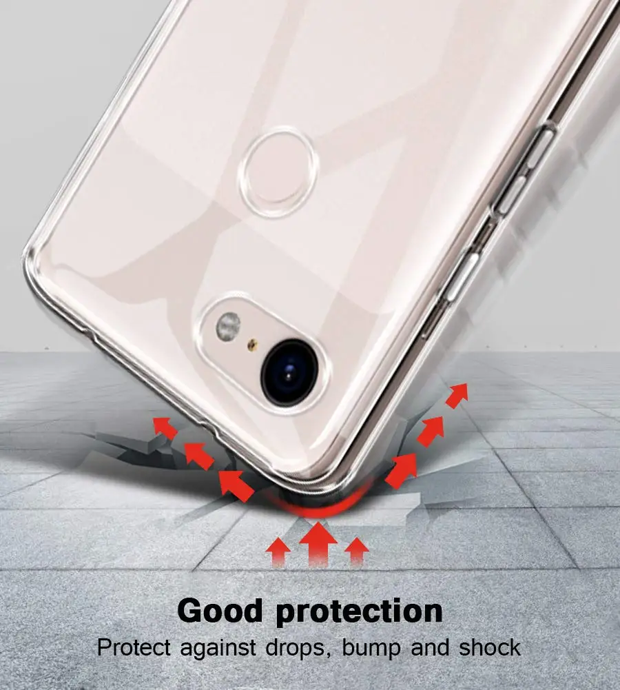 Google Pixel 3A XL чехол для телефона TPU Тонкий Прозрачный ударопрочный силиконовый