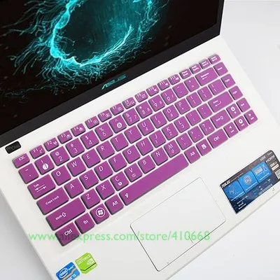 Purple 14-дюймовый ноутбук клавиатура коврики для стола или пола кожи гвардии для Asus X452 X453 X453S X453M X453MA X403M X450E X451C X454L X455Y X455L - Цвет: Purple