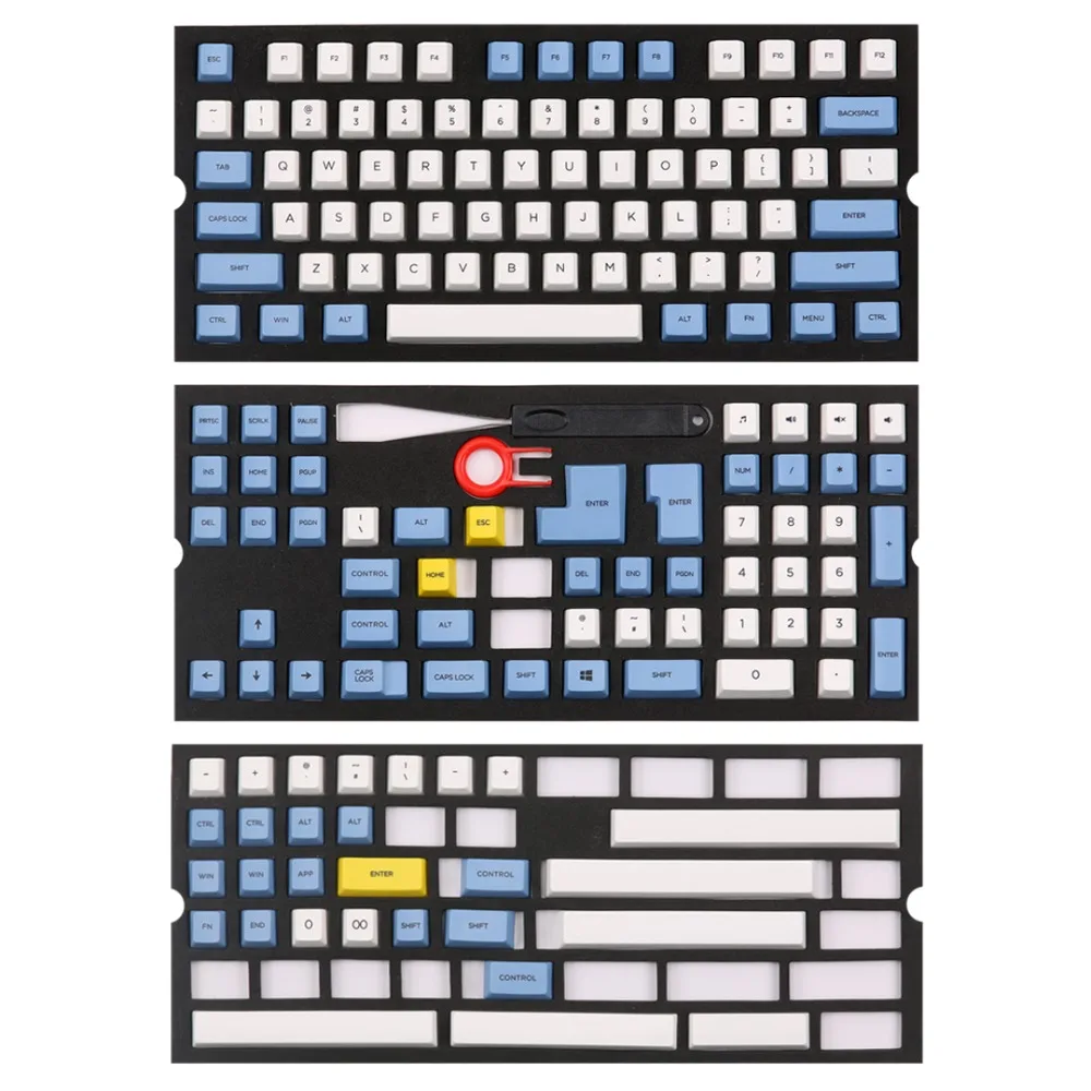 Keycap с голубым небом и белым облаком 112/157 ключей PBT Вишневый профиль
