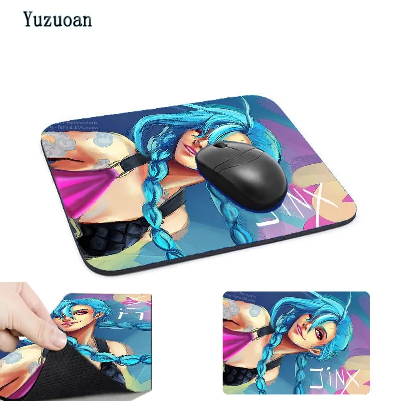 Игровой коврик для мыши Yuzuoan Jinx league of legends большой Самый дешевый компьютерный