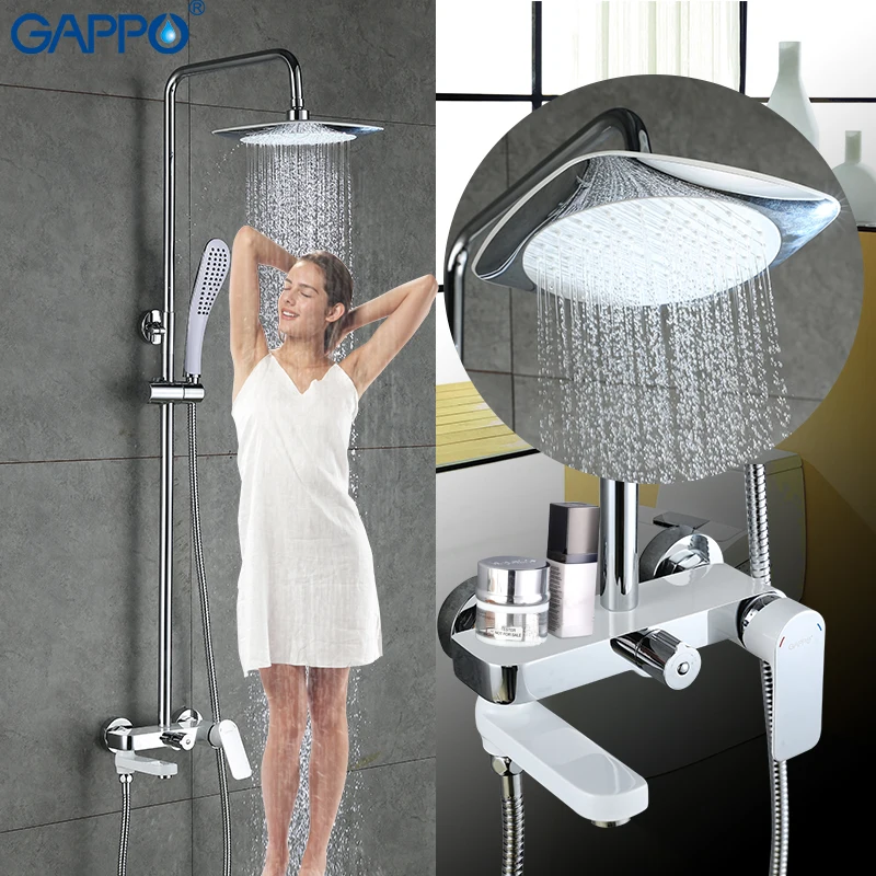 Смеситель для душа GAPPO белый кран ванной комнаты дождевая насадка душа|shower mixer|bath