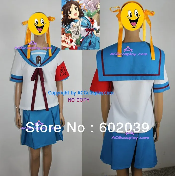 Меланхоли Харухи джузумия женская униформа Микуру Асахина Косплей Костюм