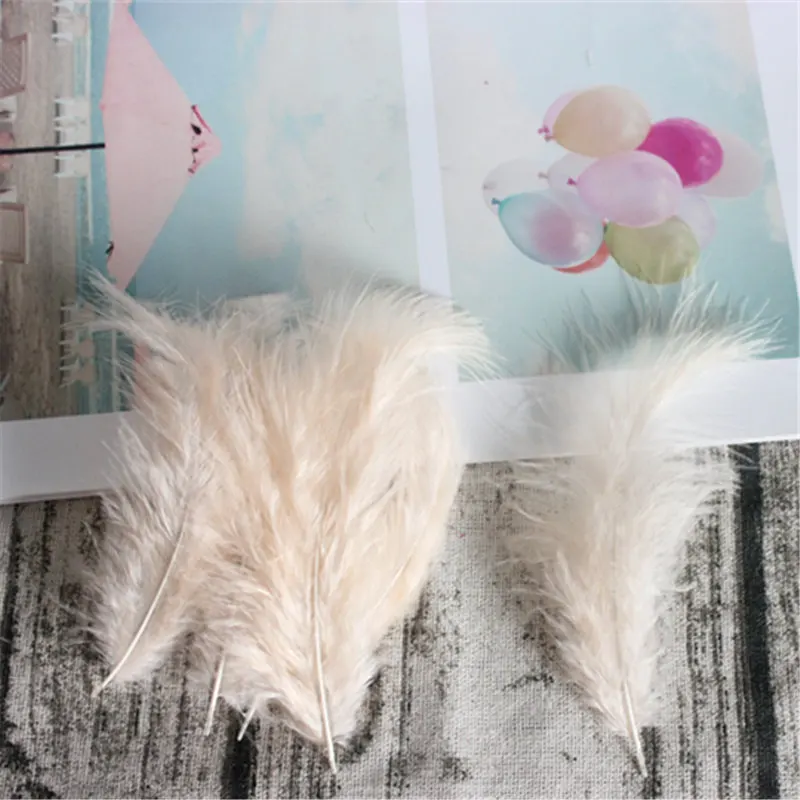 Champagne 50pcs DIY Перья Индейки 50 шт 10-15 см 4-6 дюймов свадебное украшение Перья шлейфы аксессуары для одежды перья - Цвет: Champagne 50pcs