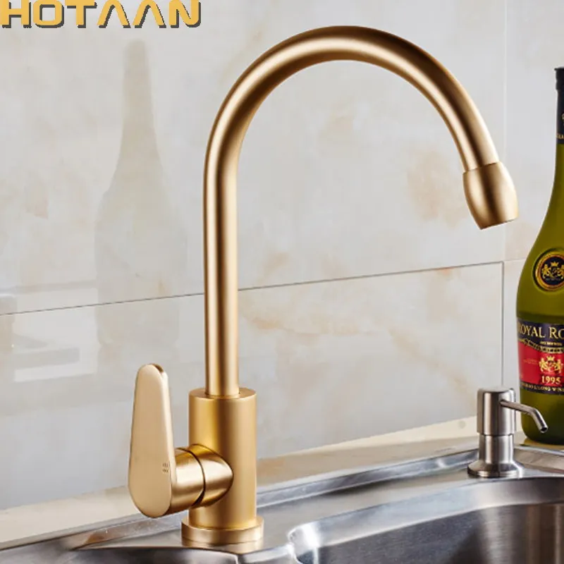 

Free shipping Aluminium Hot and cold kitchen faucet Single handle single hole kitchen faucet Kitchen sink faucet torneira YT6053