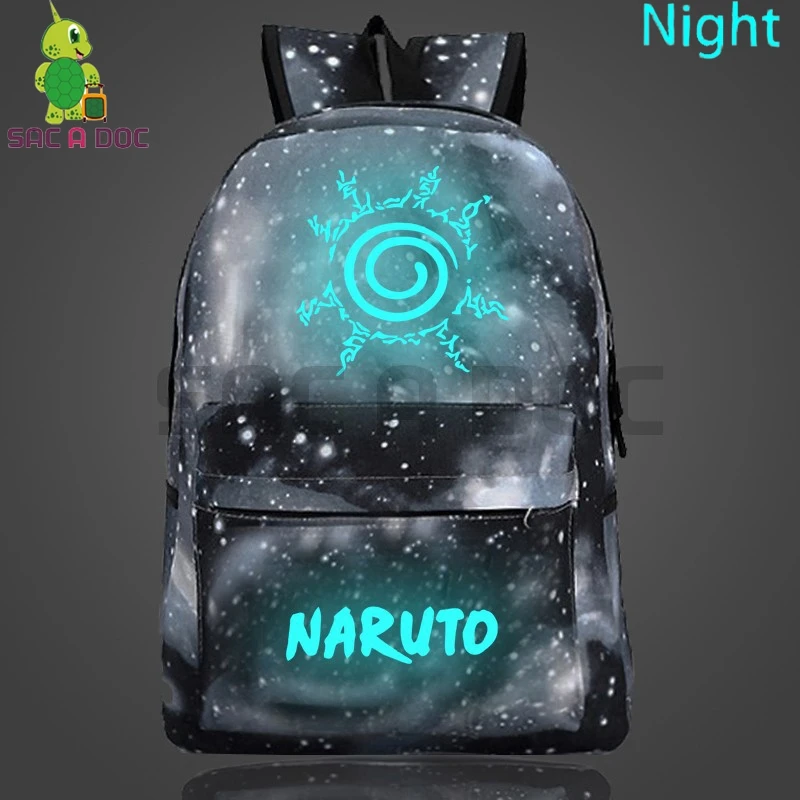 6 luminous Galaxy Наруто рюкзак с отражающими вставками Sharingan Sasuke школьные сумки для подростков мальчиков рюкзак для девочек с отделением для ноутбука Звездная ночь дорожные сумки - Цвет: 6 luminous
