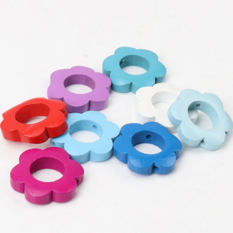 Mixed Garland Pattern Wooden Spacer Beads For Jewelry making DIY 26mm 10pcs | Украшения и аксессуары