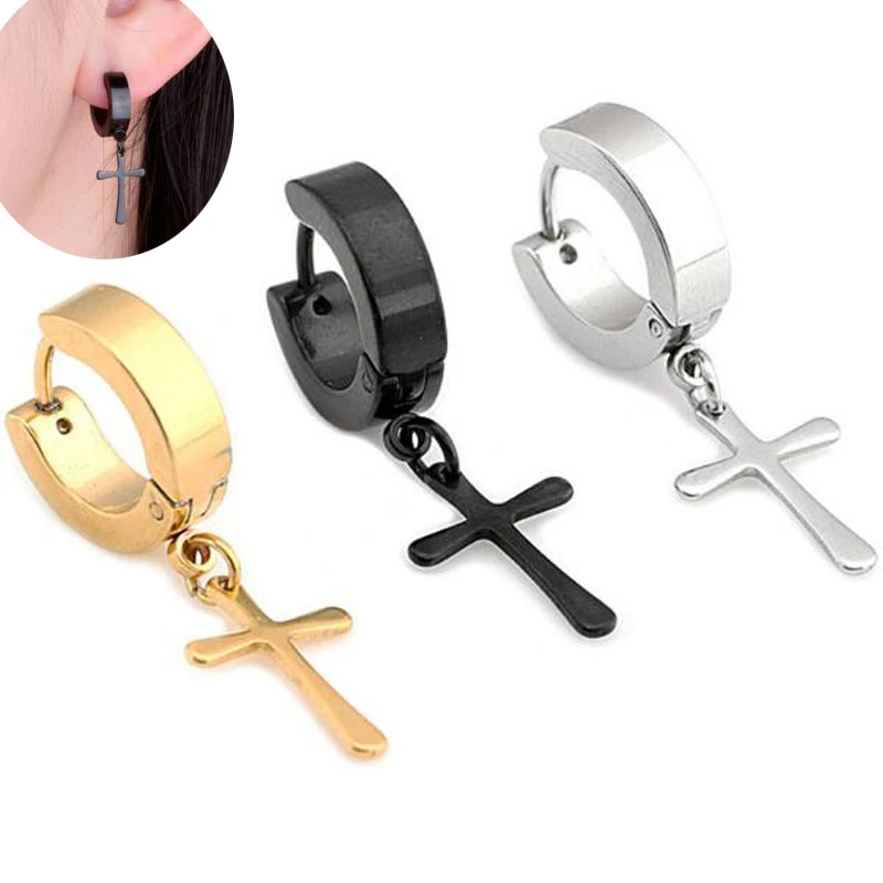 Сережки Huggie из нержавеющей стали 2 шт. сережки клипсы пусеты для мужчин и