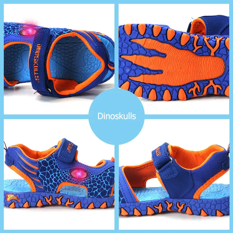 Брендовые светящиеся кроссовки для мальчиков детские летние светильник кой