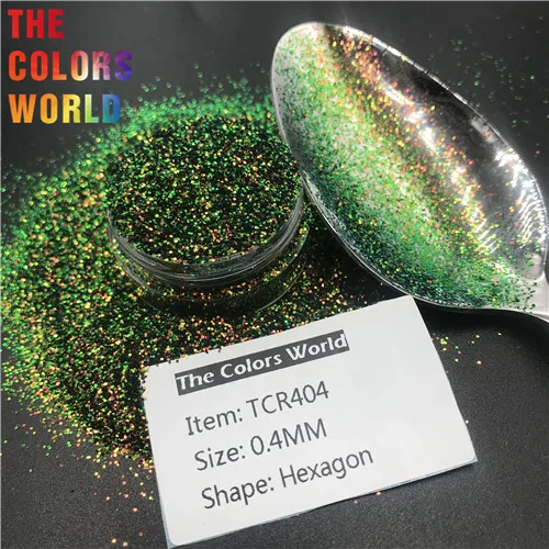 TCR404 200g TCT-327 Хамелеон цвет шестиугольник 0,4 мм цвет сдвиг ногтей Блеск художественное оформление ногтей татуировки Tumblers ремесла фестиваль аксессуары - Цвет: TCR404 200g