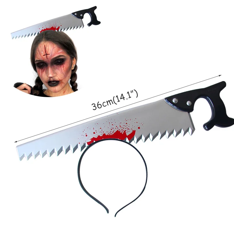 1pcs Horror Bloody Knife Headband Halloween Cosplay Prank Hairband Halloween Party Decoration Costume Fancy Dress Party Props - Цвет: style 2