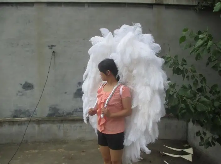 100% высококачественная модель крыльев ангела из страусиного пера подиумные шоу