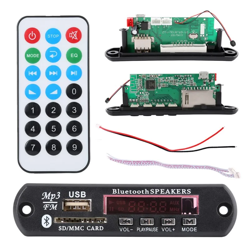 Модуль платы декодера MP3 bluetooth с слотом для SD-карты/USB/FM/удаленным модулем
