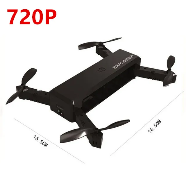 720P wifi FPV мини Дрон с камерой HD складной RC Квадрокоптер Микро Карманный селфи Дрон дистанционный вертолет против S9 E61 H36 - Цвет: Only Drone