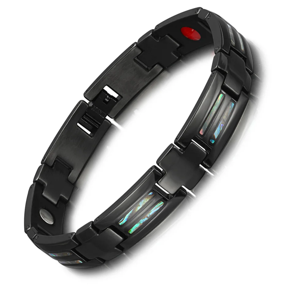 Black Bracelet Мужские браслеты с подвесками от Rainso, черные титановые Углеродные браслеты из волокон, мужские браслеты, магнитный браслет, Прямая поставка - Окраска металла: Black Bracelet