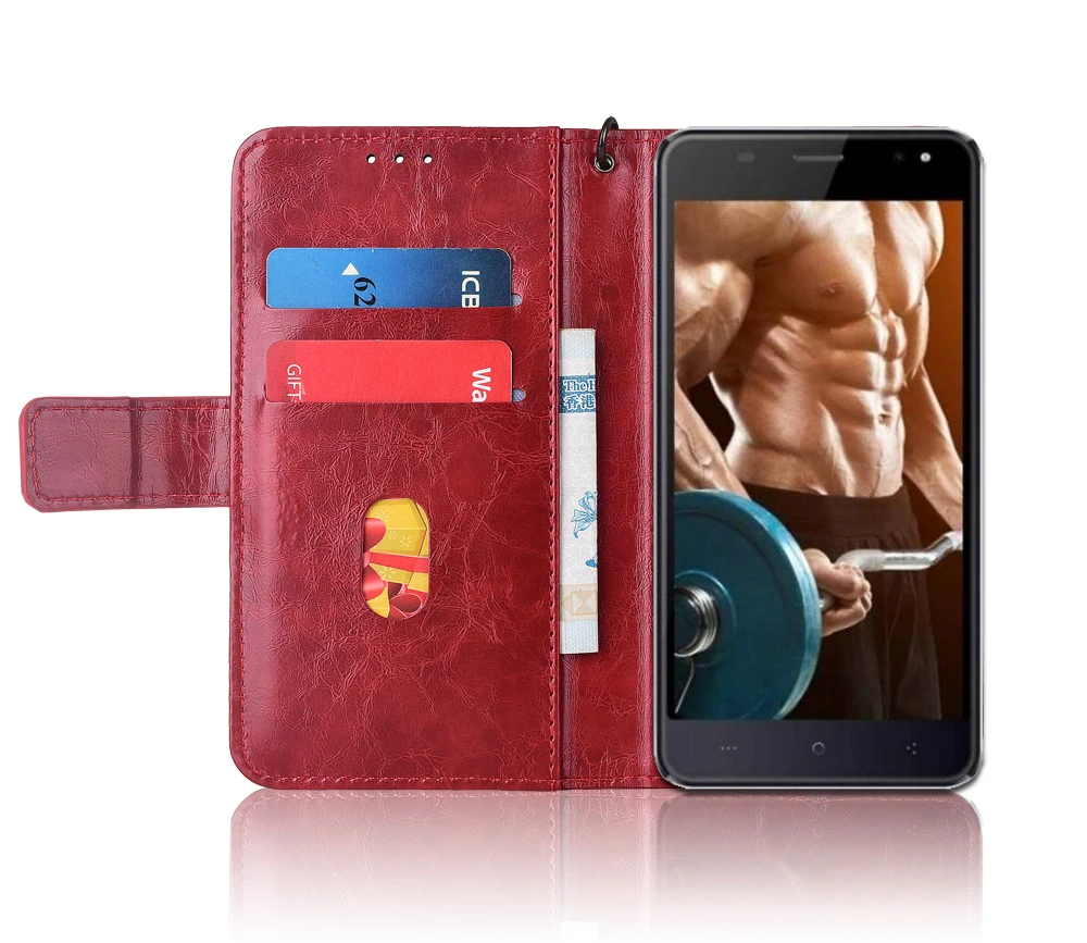 Кожаный чехол книжка для Jinga Optim 4G Fundas с цветочным принтом 100% специальный кошелек