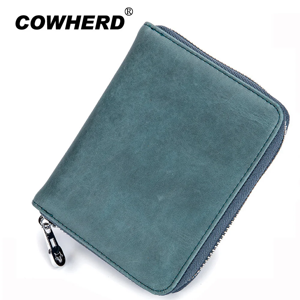 Cowherd RFID натуральная кожа для женщин и мужчин держатель карт кошельки кошелек