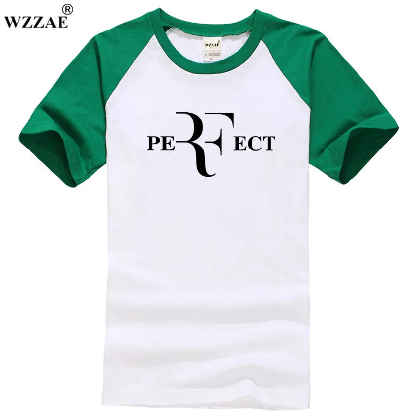 2018 Новая мода Роджер Федерер РФ принт футболка Для мужчин короткий рукав