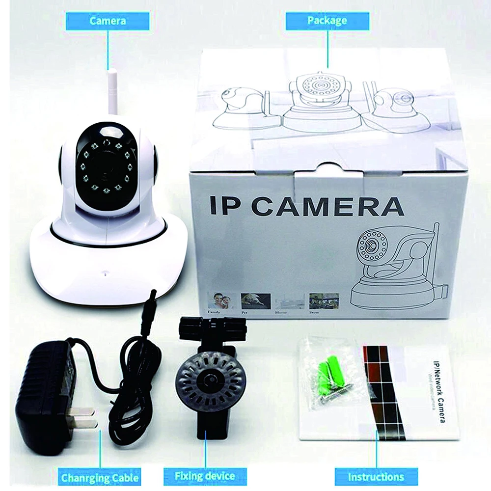 Беспроводная IP-камера видеонаблюдения, 720P960P, с инфракрасным ночным видением (art.: 7a3e133af) - 7a3e133af