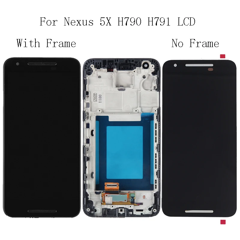 5 2 &quotдля LG nexus 5X H791 H790 ЖК дисплей стекло сенсорный экран с рамкой Ремонтный