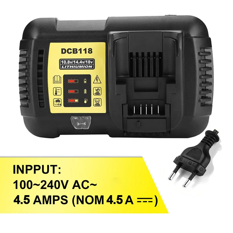 Бесплатная доставка литий-ионная батарея зарядное устройство 4.5A макс для Dewalt 10 8 V