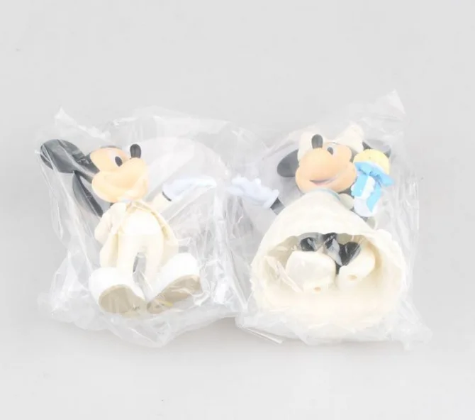 2 шт./компл. с Микки Маусом и Минни Маус комплект Мышь брак экшн disney платье красного цвета из Китая куклы детские игрушки Фигурки свадебный подарок для ребенка 12,5 см