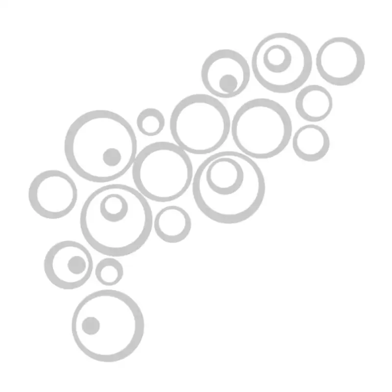 Настенные наклейки в виде кольца и зеркала 24 шт. съемная виниловая наклейка