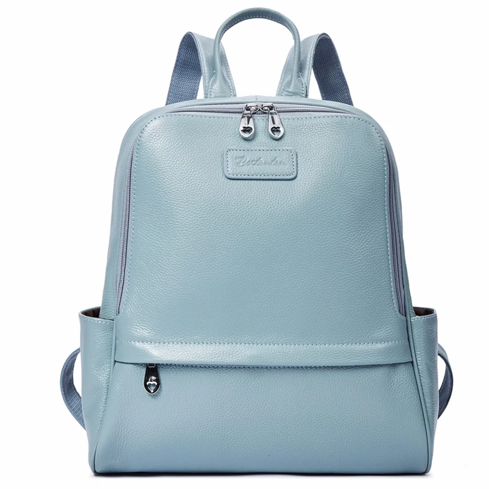 Женский рюкзак из натуральной кожи женские рюкзаки с кошельком модные синие и
