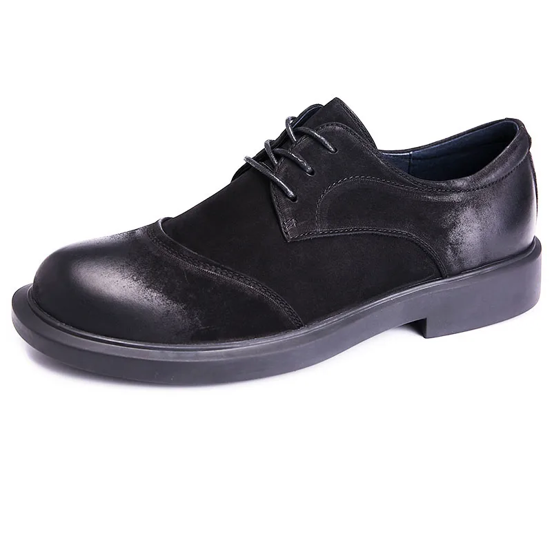 

cowhide Mens Shoes Spring Genuine Leather shoes male Genuine Leather fashion casual shoes breathable Lace-Up Men Dress Shoes