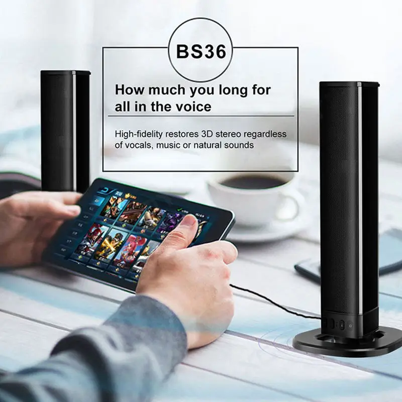 Home Theater 20W Bluetooth Soundbar Tv Aux Optic Bluetooth Soundbar Speakers Column Soundbar With Subwoofer Speaker For Tv