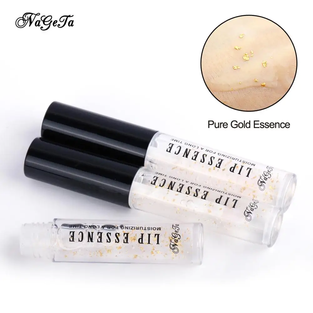 24 k чистое золото фольга экстракт сыворотки основа под макияж средство для губ