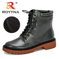 royyna 2019 new fashion ankle boots women winter boots microfiber women boots work shoes round toe lace up women comfortable